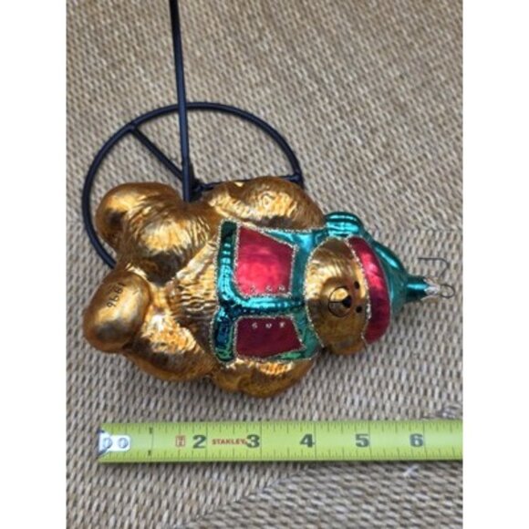 Potpourri Designs Blown Glass Ornament Chubby Happy Dancing Teddy Bear Poland 96 - Picture 7 of 7